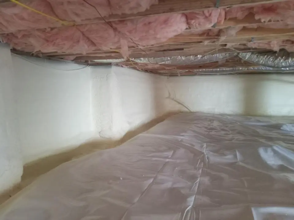 Crawl space encapsulation with closed-cell spray foam for Spray Foam Roofing in Fort Washington